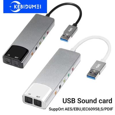 Externe USB-Soundkarte Glasfaser SPDIF-Soundkarte AC-3 DTS-Kopfhöreradapter 7.1 5.1-Kanal-Soundkarte Optischer Adapter für Notebook