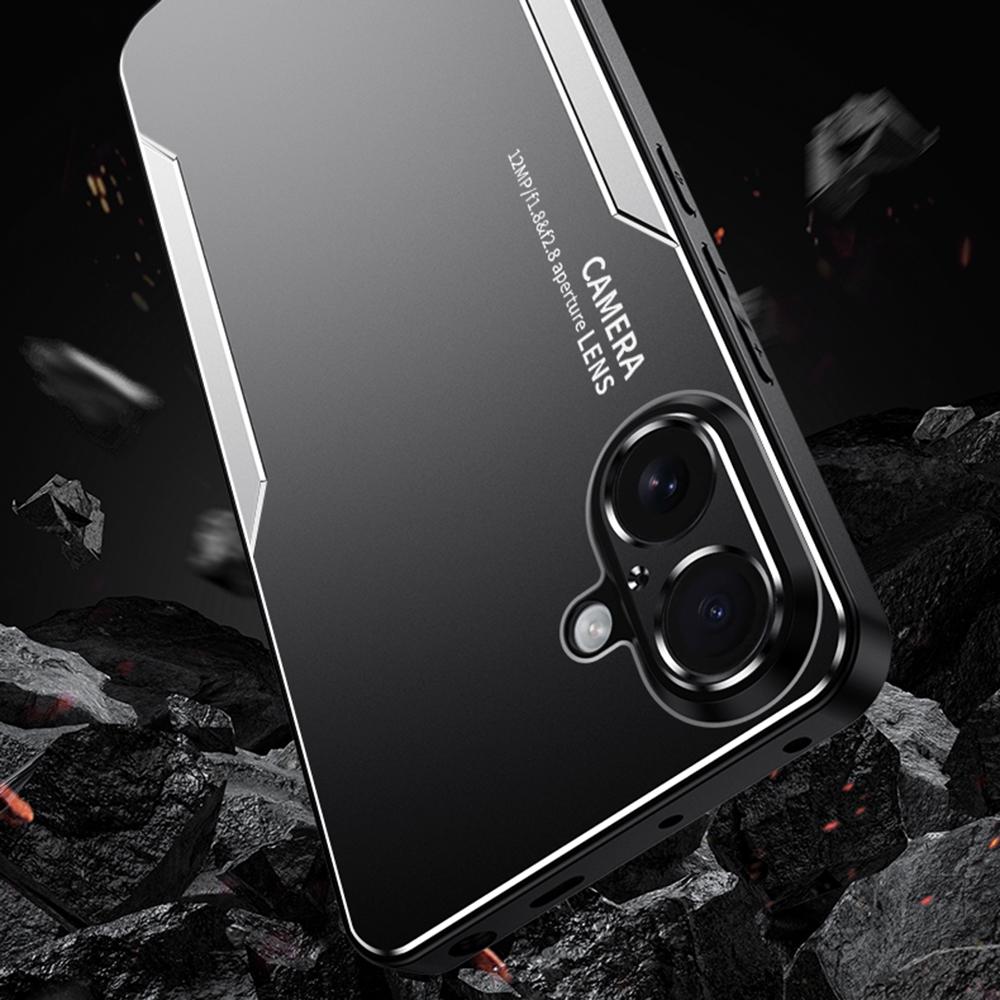 For iPhone 16 Plus Phone Case Aluminium Alloy TPU PC Back Cover