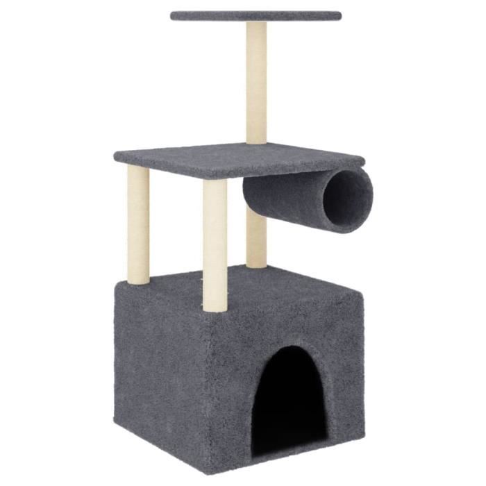 VidaXL Arbre à chat avec griffoirs en sisal gris foncé 109,5 cm 172060
