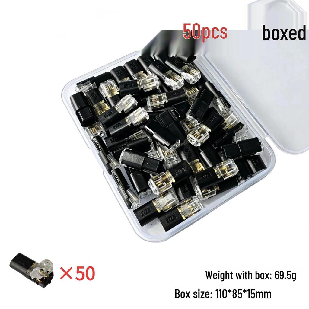 LED Quick Connector | Strip-Free & Solder-Free Double Wire Plug - Pull-Out Type D2 T1