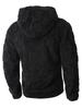 2025 Autumn/Winter Men's Embroidered Fur Hoodie with Drawstring