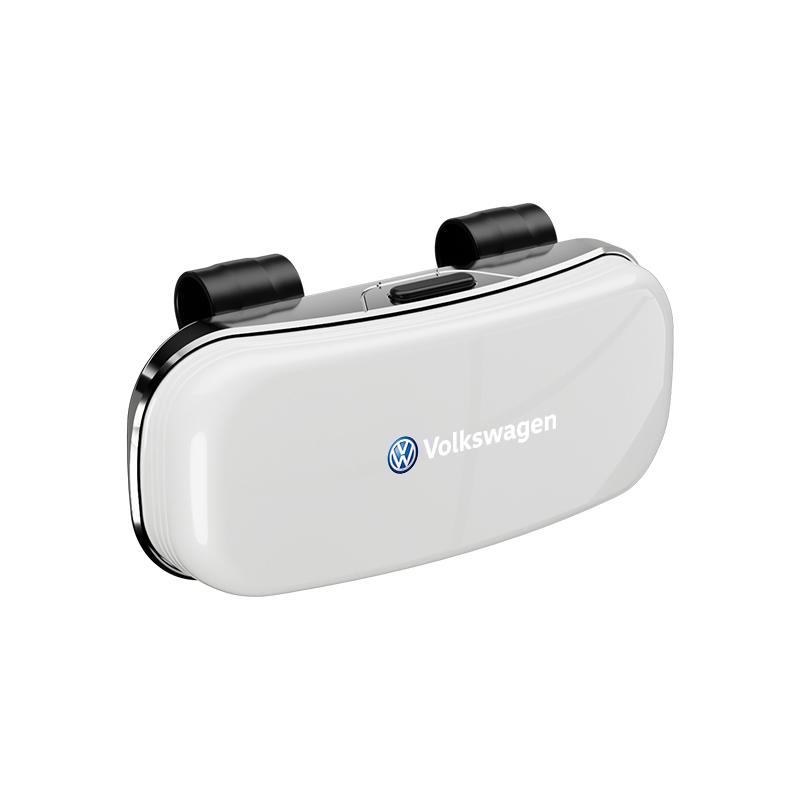 ZCKOT1 VW Car Sun Visor Glasses Case Sunglasses Storage Clip Card Ticket Holder For RLine Passat Tiguan Beetle Amarok Arteon Magotan T5