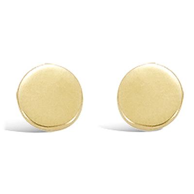 [F6269] - Χρυσά Σκουλαρίκια 'Zen' Επιχρυσωμένα - 6 mm