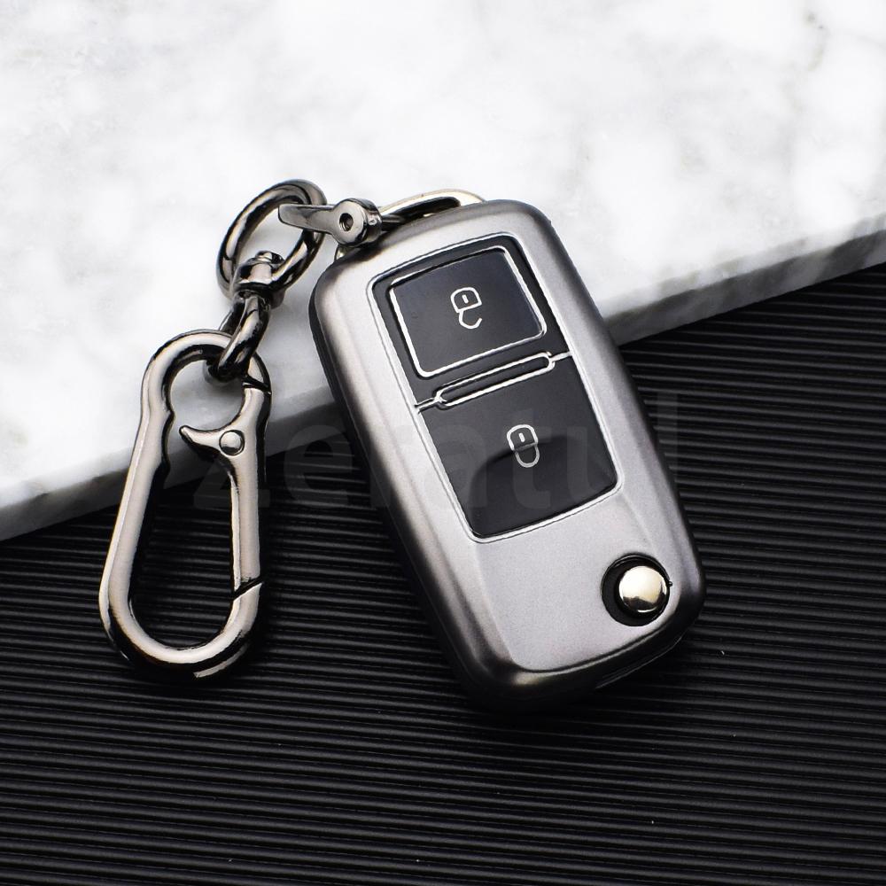 2/3 Buttons Shell Fob For Vw Volkswagen Mk4 Bora Golf 4 5 6 Jetta Passat Polo Bora Touran Skoda Seat Tpu Car Key Case Cover