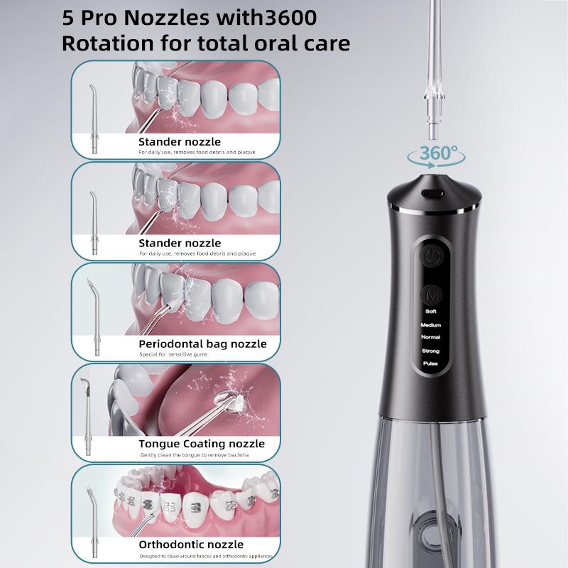 Pulitore Elettrico Dentale Portatile & Idropulsori: Pulitore Orale e Idropulsore Portatile