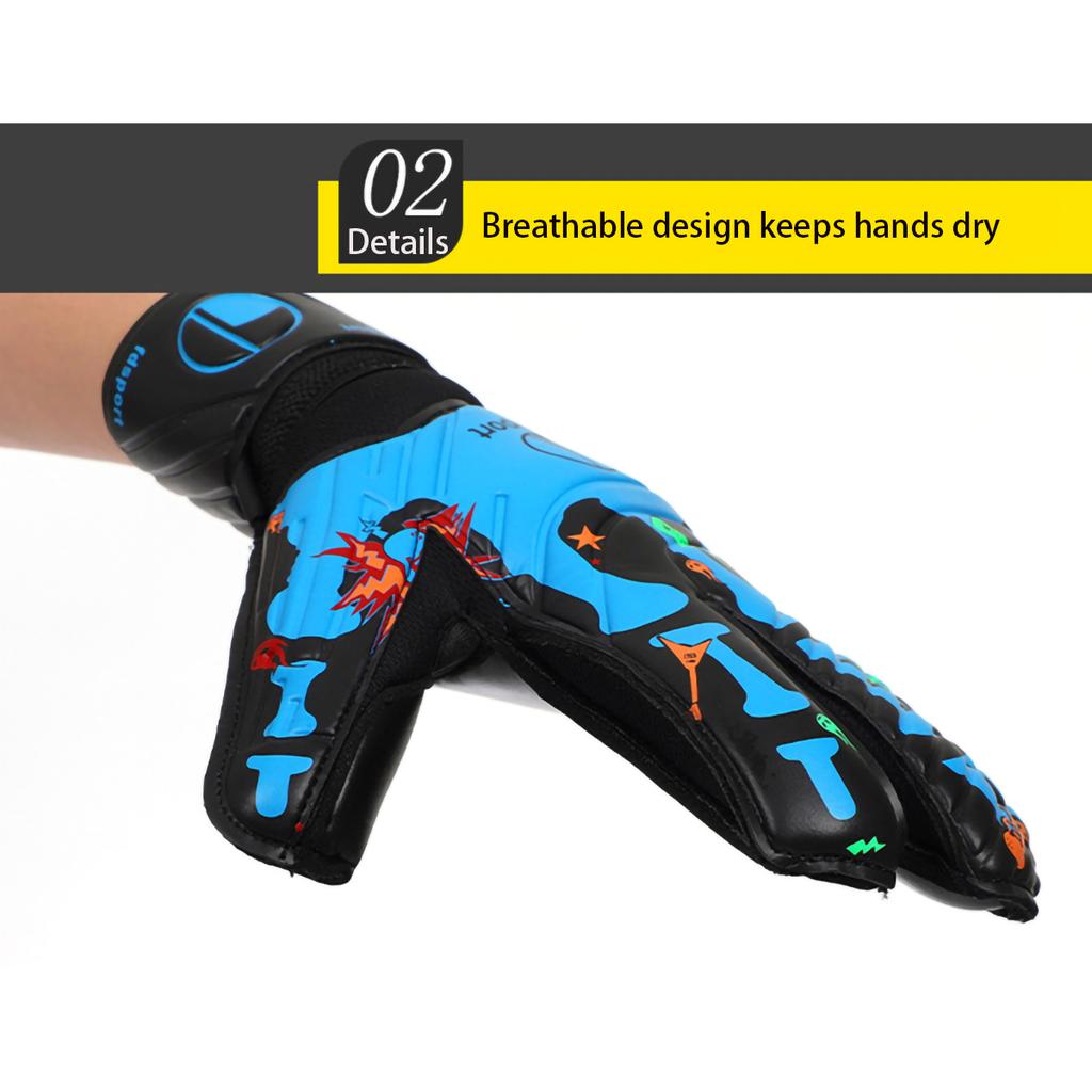 Goalie Goalkeeper Gloves Adult ,Strong Grip for The Toughest Saves, with Finger Protect & 4+3MM Latex (Sizes 6-10)