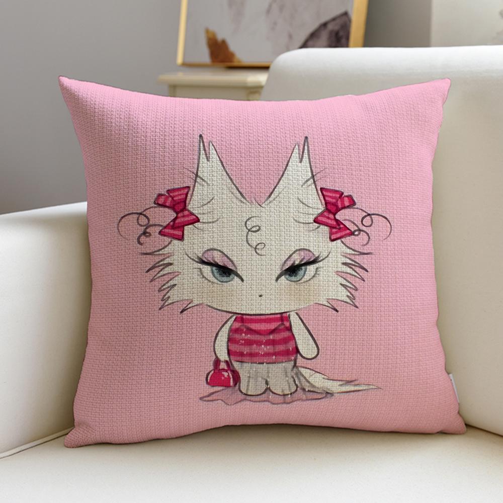 Lovely PPink KittenS Cushion Cover Pcs Linen Throw Pillow Covers x x Modern Home Decor