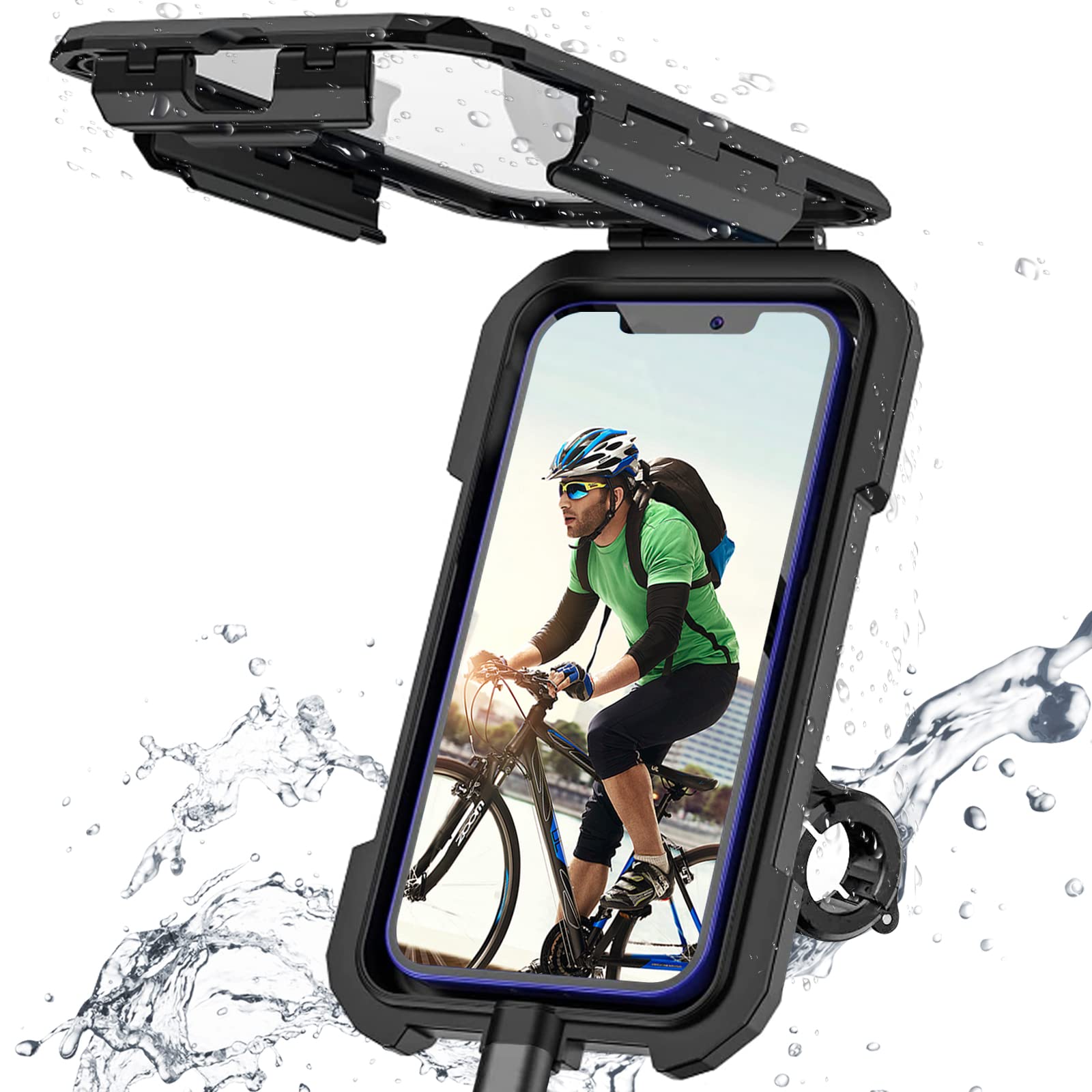 

Waterproof Smartphone Mount for and Compatible with iPhones inches and and Android Devices Bicycles, Motorcycles, Scooters, Motorcycles, чёрный