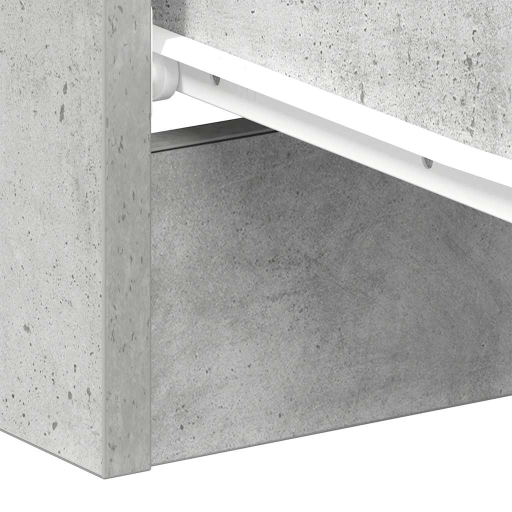 Nightstand Concrete Gray 38 X 35 X 56 Cm Particleboard