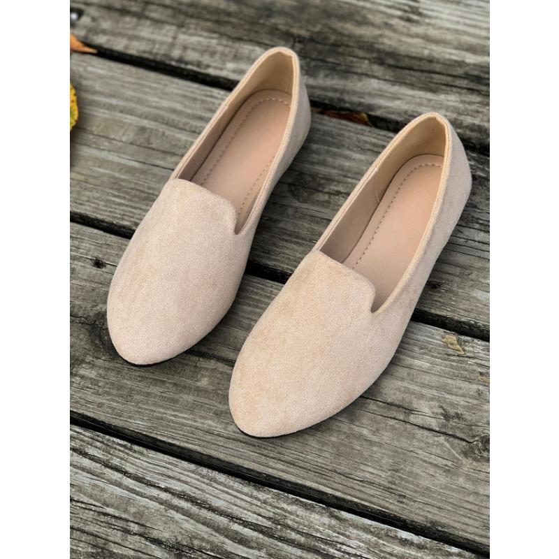 Chaussures simples grande taille pour femmes, été, plates, à enfiler, chaussures Doudou