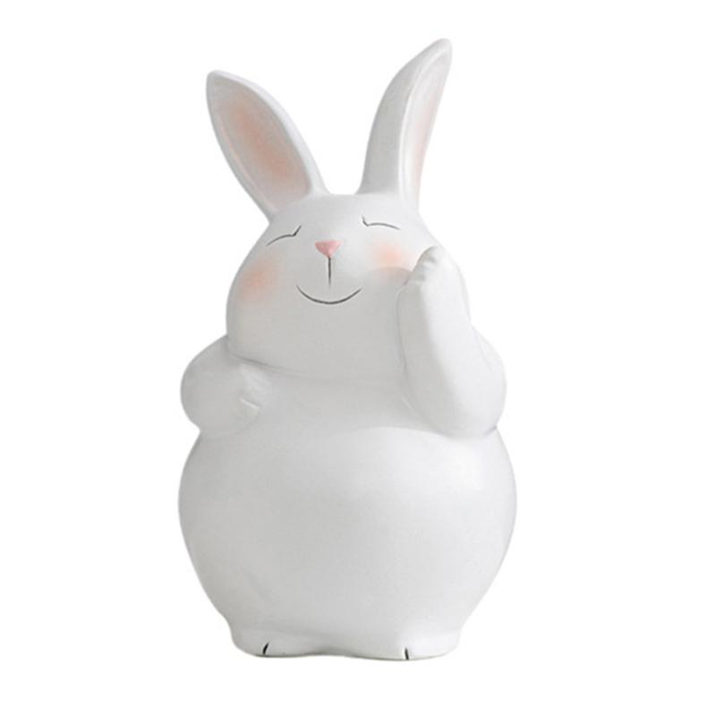 Easters Bunnies Ornament Resins Rabbit Hugging Carrot Figurine Sculpture Tabletop Decors for Holiday Decoration Lover