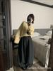 In Stock: High-Quality Korean Style Wool Balloon Pants - Solid Color, Loose, Slimming, Cropped, Long, Casual Wear.
