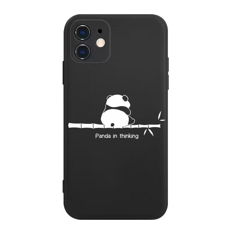 Funny Cute China Panda Clear Phone Case For iPhone16 15 14 13 12 11 Pro MAX Shockproof Covers