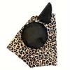 1pcs Leopard Print Horse Fly Masks with Ears - Comfortable, Elastic & Durable Riding Gear for Horses