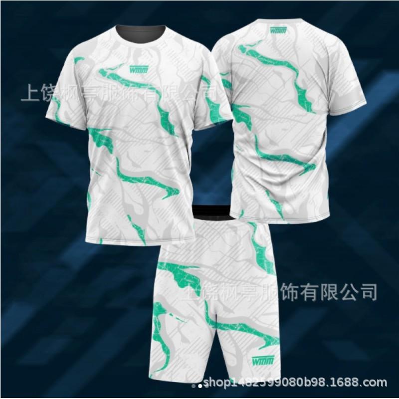 Mens Athletic Wrestling T-Shirt Shorts Set Sportswear Training Gym Casual Wear