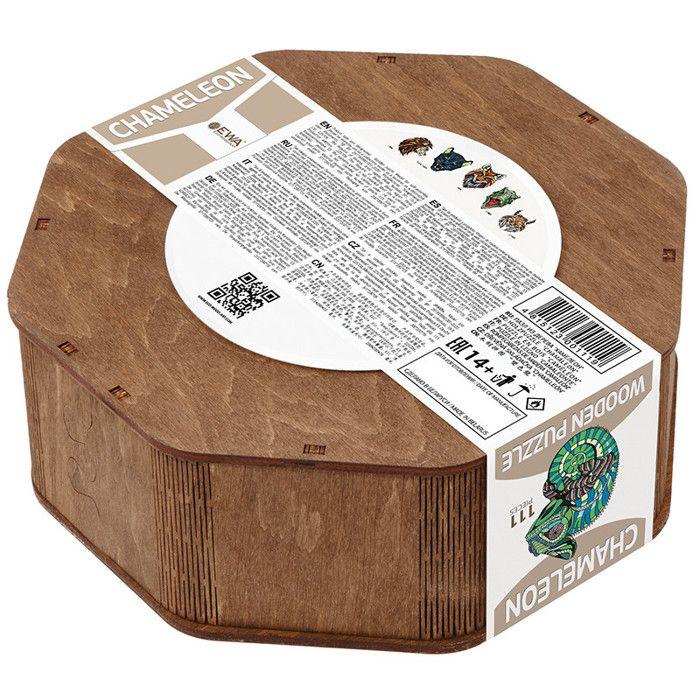 Puzzle en bois - EWA - Caméléon - 111 pièces - Animaux - Mixte