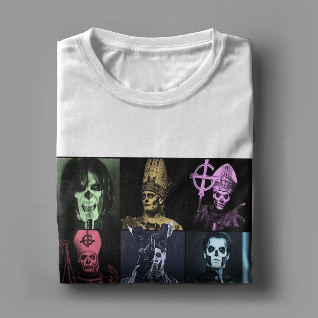 Men T-Shirts Ghost B.C. Band Vintage Cotton Tee Shirt Short Sleeve T Shirt Crewneck Clothing Plus Size