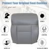 GXARTS Front Driver Side Bottom Lower Replacement Leather Seat Cover Gray #QB Compatible with Ford F150 2004 2005 2006 2007 2008
