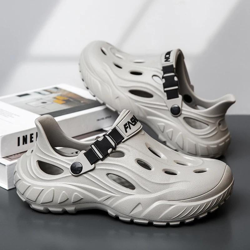 New Men's Outdoor SandalSport Slippers Beach Slides Breathable Clogs Men Casual Garden Shoes Non-slip Men Outdoor Hiking Sandal