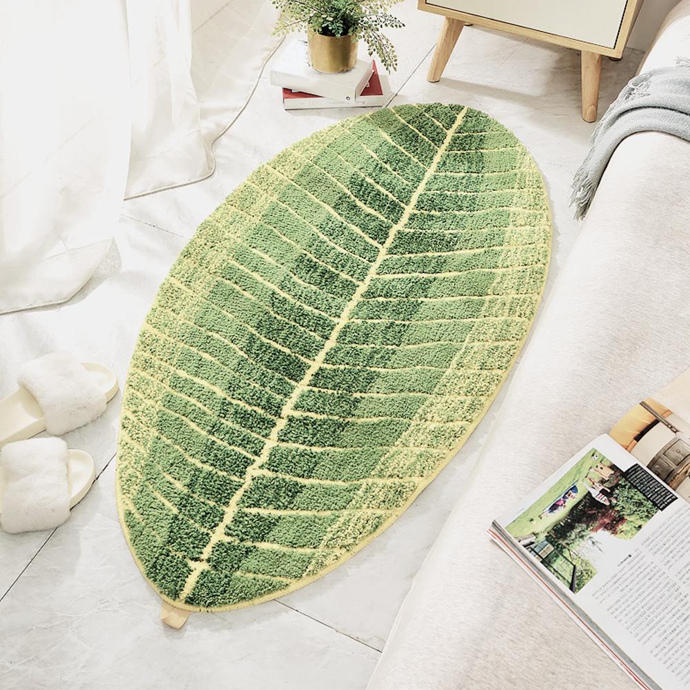 Leaf shaped Floor Mat Entrance Non slip Door Mat for Living Room Bedroom Home Supplies