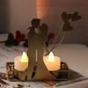 Yousheng Golden Couple Tealight Candle Holder Romantic Valentine's Day Dual Candlestick for Wedding Anniversaries Birthday Party Table Centerpiece