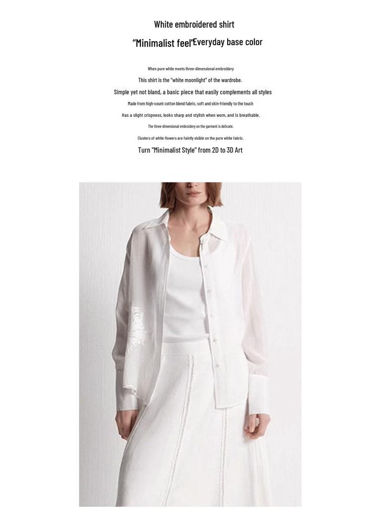 Niche Design Embroidered Chinese Style Women's Autumn Shirt Jacket