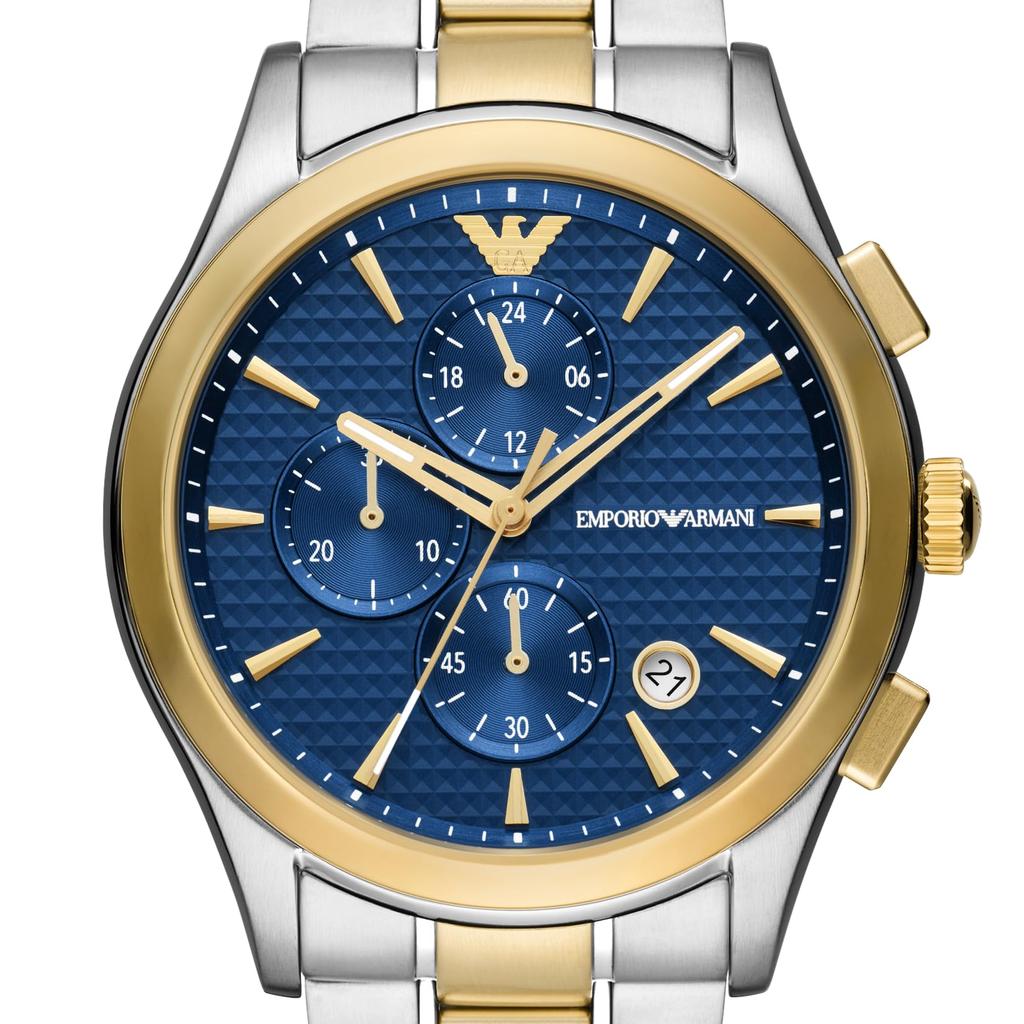 Emporio Armani Stainless Steel Analog Blue Dial Watch Multicolor Modern Men's - AR11579, Band, Multicolor,