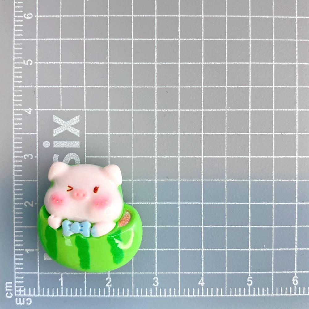 

Cartoon Trend Food Strawberry Pig Resin Accessories Handmade Material Decoration StyleC