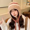 New Hat for Women Japanese Cute Girls Knitted Wool Hat for Winter Warmth To Prevent Students From Cold Ear Protection Hat Thick