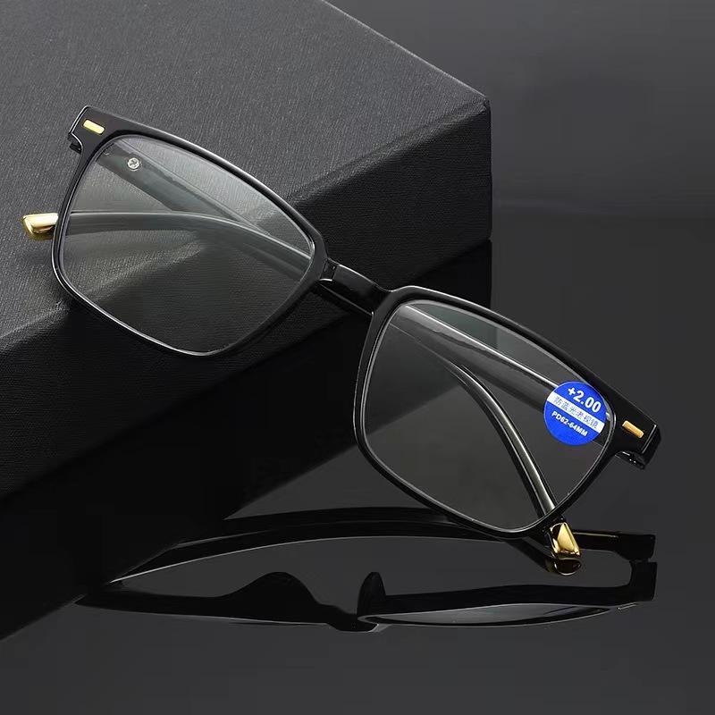 Square Reading Glasses Men Women Retro Full Frame Diopter +1 0 to +4 0 Business Optical Farsighted Eyewear