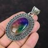 Rainbow Solar Quartz Druzy Pendant Gemstone Handmade Jewelry 925 Sterling Silver Pendant Druzy Vintage Jewelry For Gift Designer Pendants