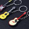 Piano Silicone Guitar Key Rings Guitar Keyring Holder Guitar Keychain Musical Instrument Pendant