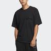 Adidas Originals Trefoil Solid Pocket Patch Crew Neck T-Shirt Men Tops Black HE6616