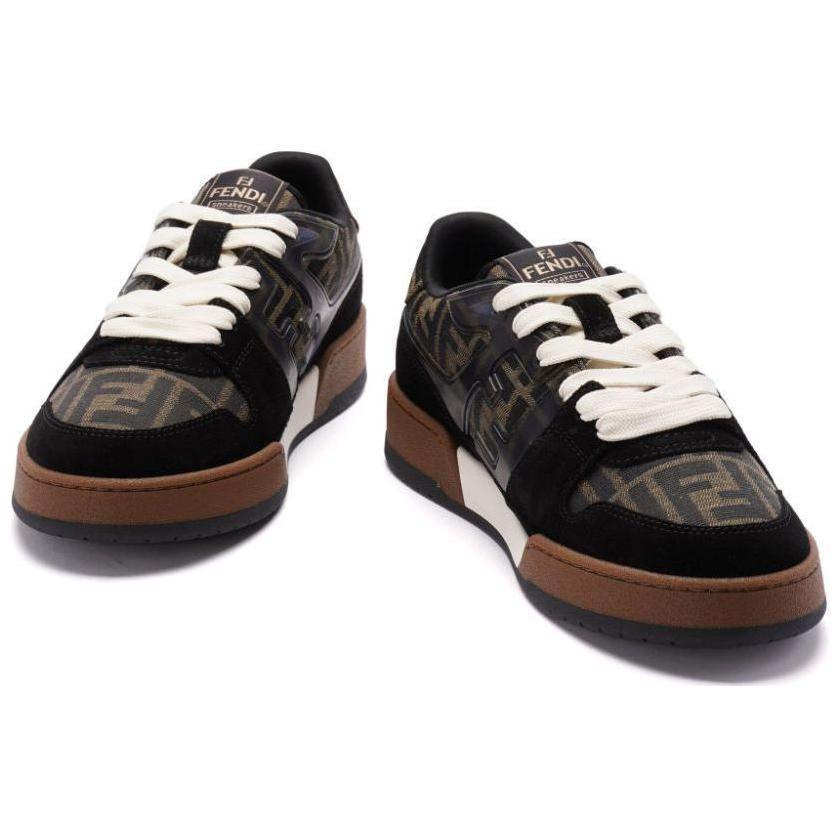 Fendi Match Low Top Skateboard Shoes Men's Brown 7E1688AQ6IF1PXA