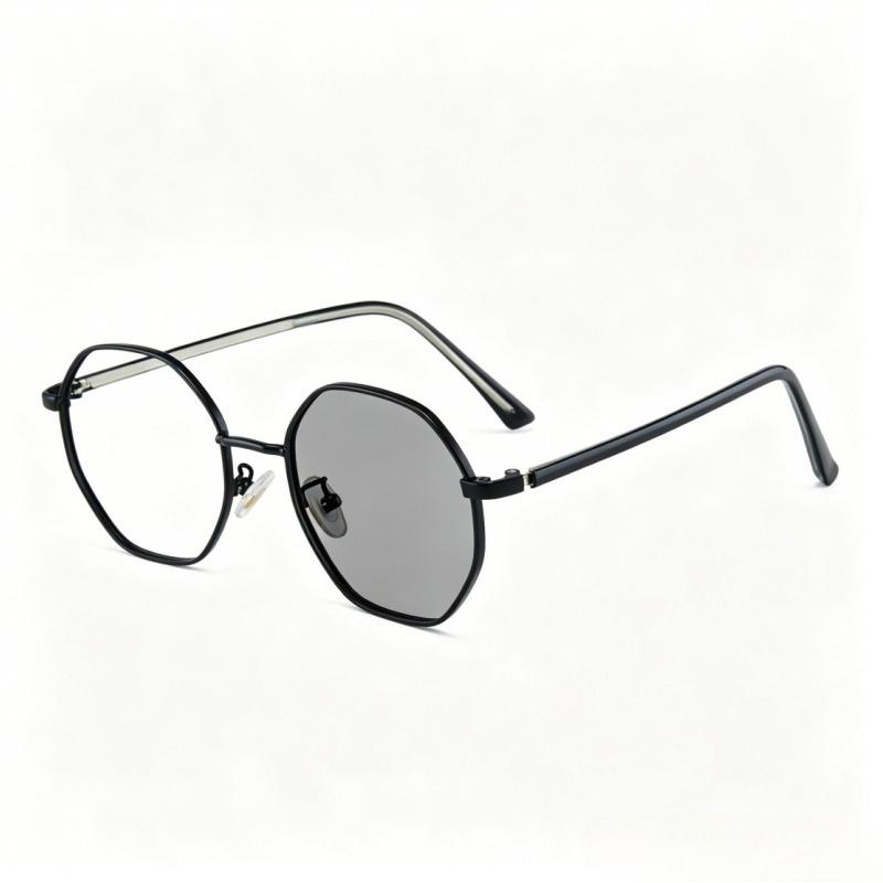Polygonal-Frame Photochromic Myopia Glasses Ultra-Lightweight High-Definition Eyewear Minus Diopter Eyeglasses 0 To -4.0
