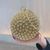 Runde Perlen-Kupplungstasche Mini-Handtasche Luxuriöse Elegante Abendtasche Ringgriff Für Damen Braut Brautjungfer Hochzeitsfeier Handtasche