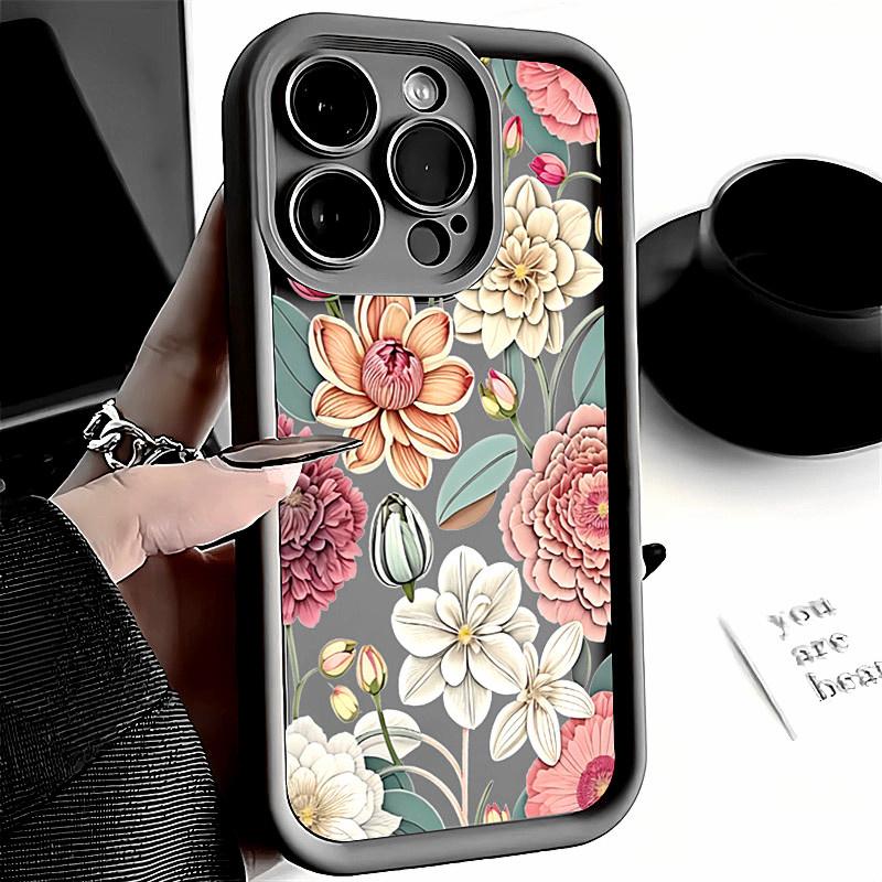 Floral Summer Thickened Anti-Fall Phone Case For Xiaomi Redmi Note 13 12 11 10 9 Pro Plus 11s 13C 12C Redmi 13 4G Cover Shell