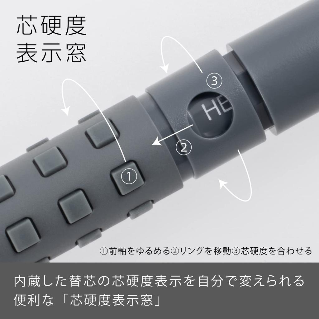 Pentel Smash Mechanical Dark Pencil, 0.3mm, Gray, 5-Piece Set, XQ1003-N