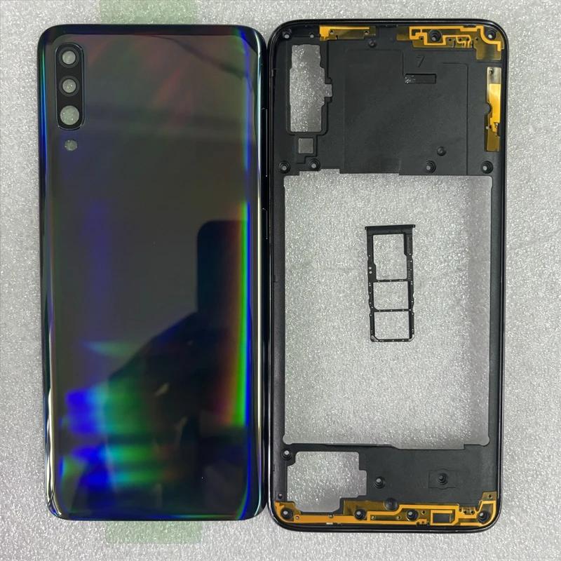 Vollständiges Gehäuse für Samsung Galaxy A50 2019 A505 A505F A505DS Mittelrahmen Abdeckung Akku Rückseite Abdeckung Reparaturteile