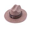Retro Bull Head Western Cowboy Hat Men and Women, Tibetan Suede Jazz Hat, Hot-selling Top Hat