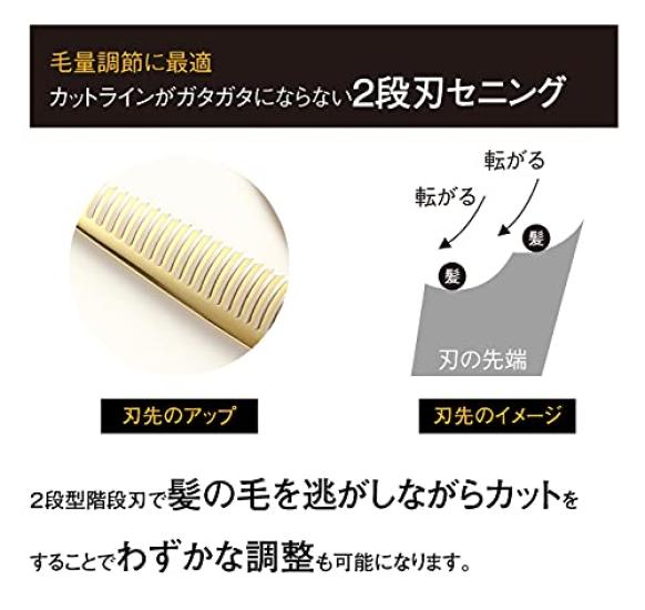 DEEDS GUZ Gold Titanium Scissor Thinning Set by a Japanese Scissors Manufacturer Specializing In Haircuts and Professional [PF] (6.0 Inches) DEEDS,