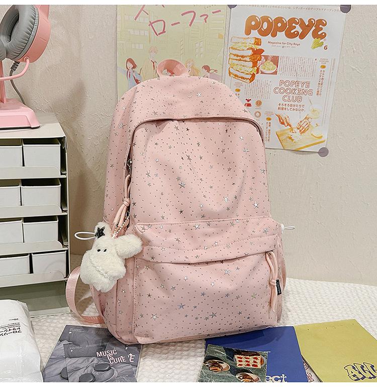 Schoolbag Japanese New Ins College Style Backpack Female Korean Gypsy Star Student Schoolbag Casual Versatile Travel Backpack