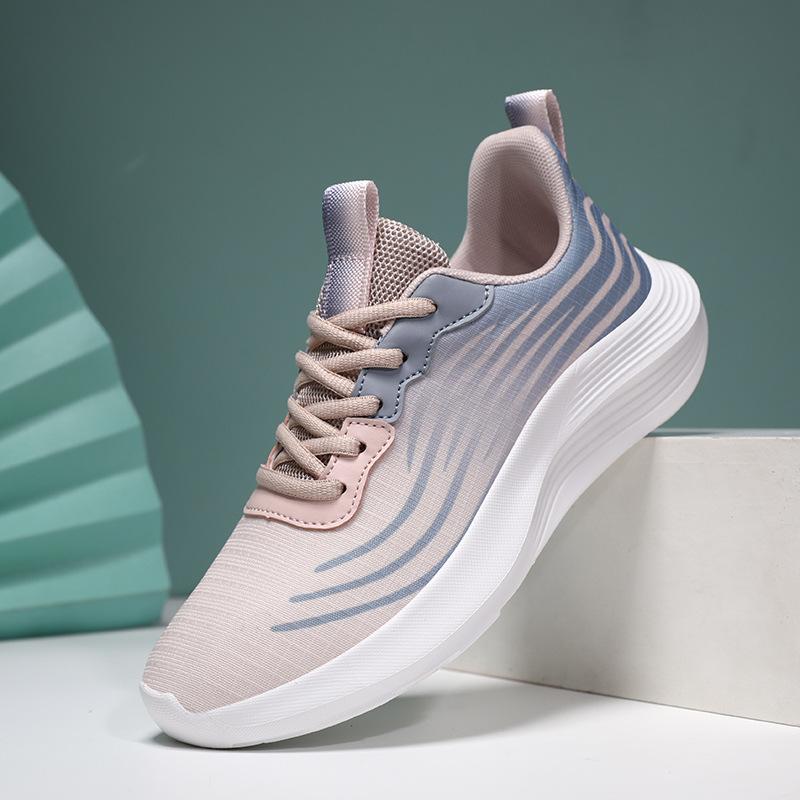 Sports Women's Shoes 2025 Spring and Summer New Breathable Mesh Fashion Casual Running Shoes Women's Non-slip and Wear-resistant Walking Shoes Tide