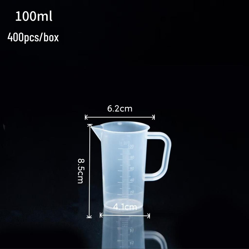Transparent PP Measuring Beaker with Handle - Graduated Milliliter Cylinder, Thickened for Laboratory and Pesticide Use