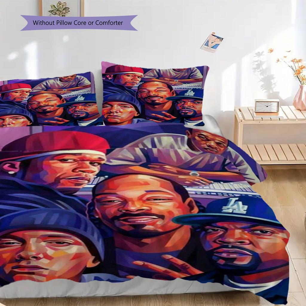 Rap Legends Visual Tribute Bedding 1 Duvet Cover 2 Pillowcase Without Core Christmas Birthday Gift Duvet Cover And Pillowcase Bedding Set