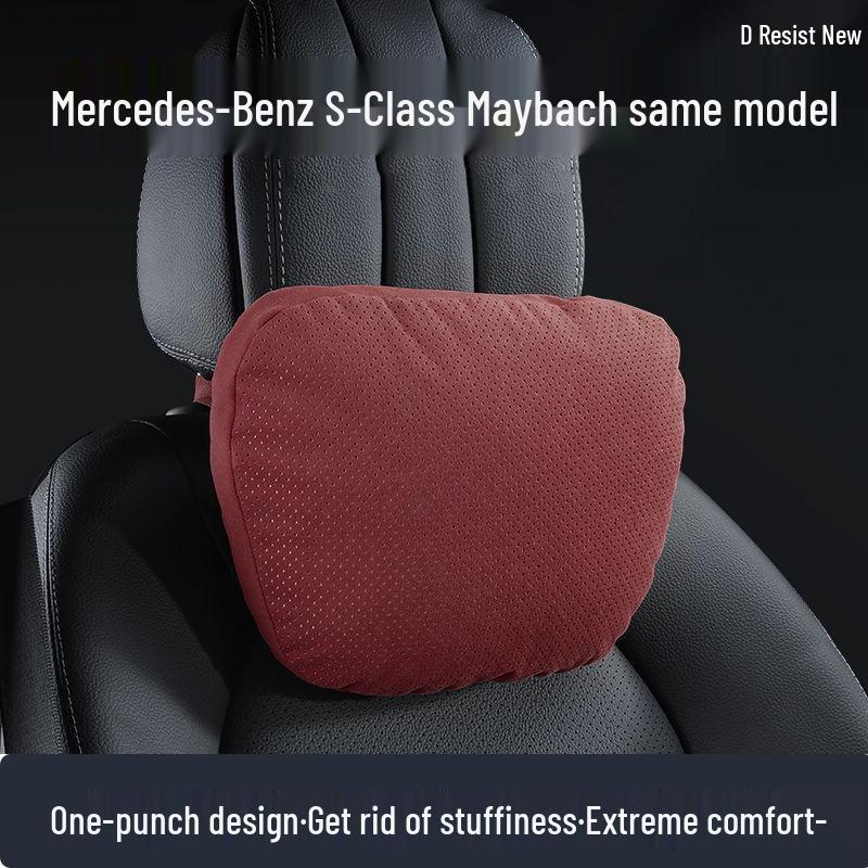 Comfortable Neck Pillow with Bio-Based Lumbar Support for Car Seats, as Used in Mercedes-Maybach.