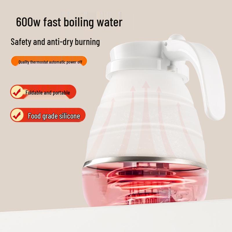 Compact Foldable Electric Kettle: Portable Mini Silicone Travel Kettle for Fast Outdoor Water Boiling