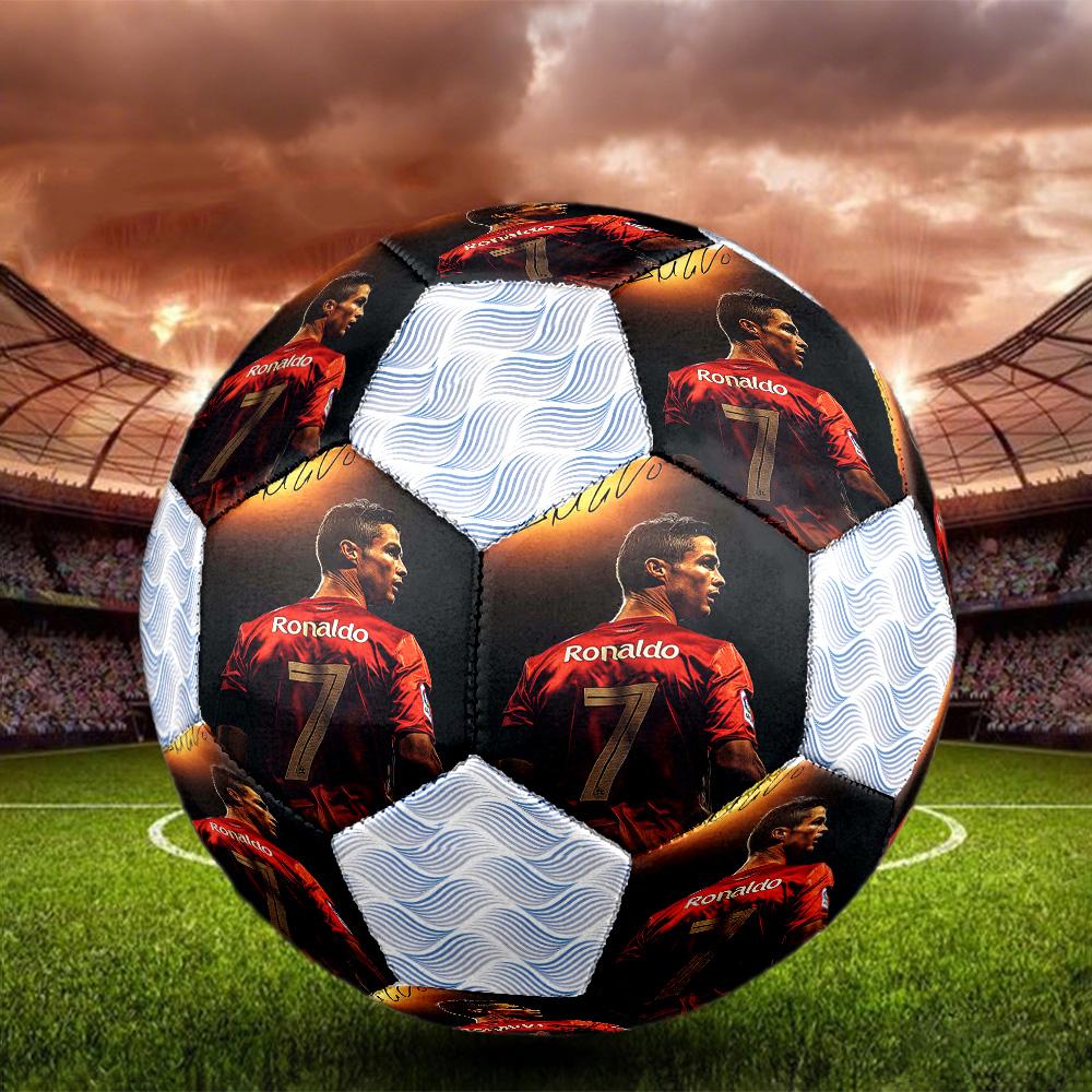 1 τεμ. Φανέλα CR7 Cristiano Ronaldo #7 Μπάλα Ποδοσφαίρου Μέγεθος 5 Μπάλα Ποδοσφαίρου Εσωτερικού Χώρου Μοντέρνα Πολύχρωμη Παιχνίδι Αυλής - Εξαιρετικό Δώρο για Φίλους του Αθλητισμού