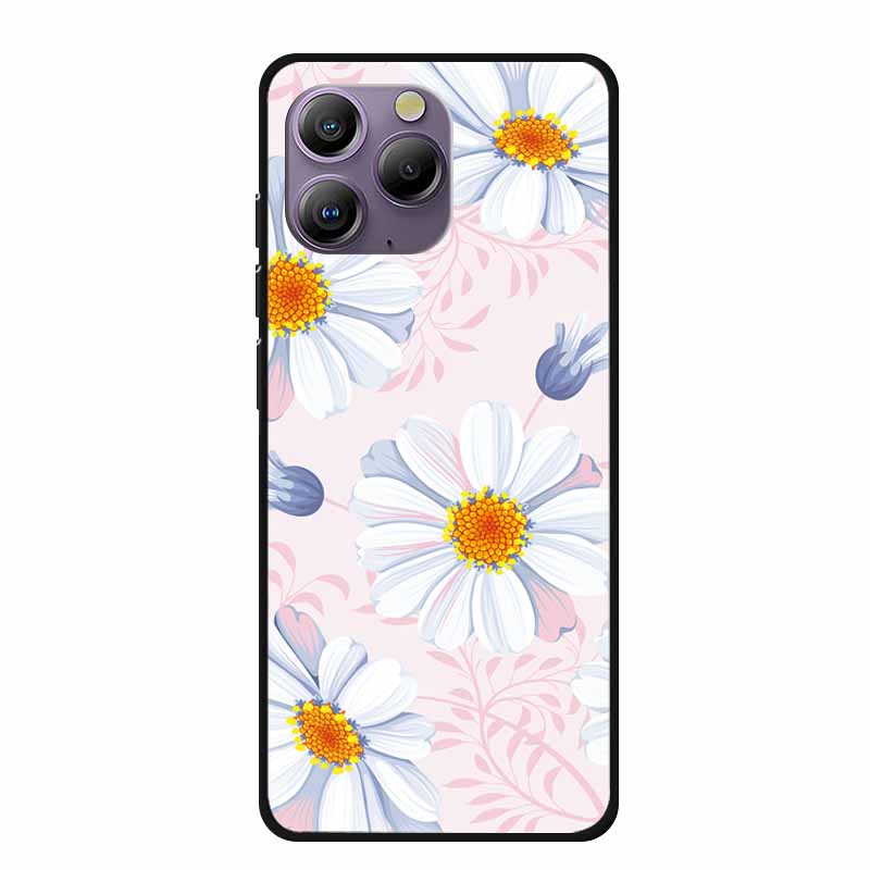 Copertura Morbida Spazio per Custodia Blackview A96 Fiore TPU Gatto Custodie in Silicone per BlackviewA96 Cover Shell Amorevole Antiurto