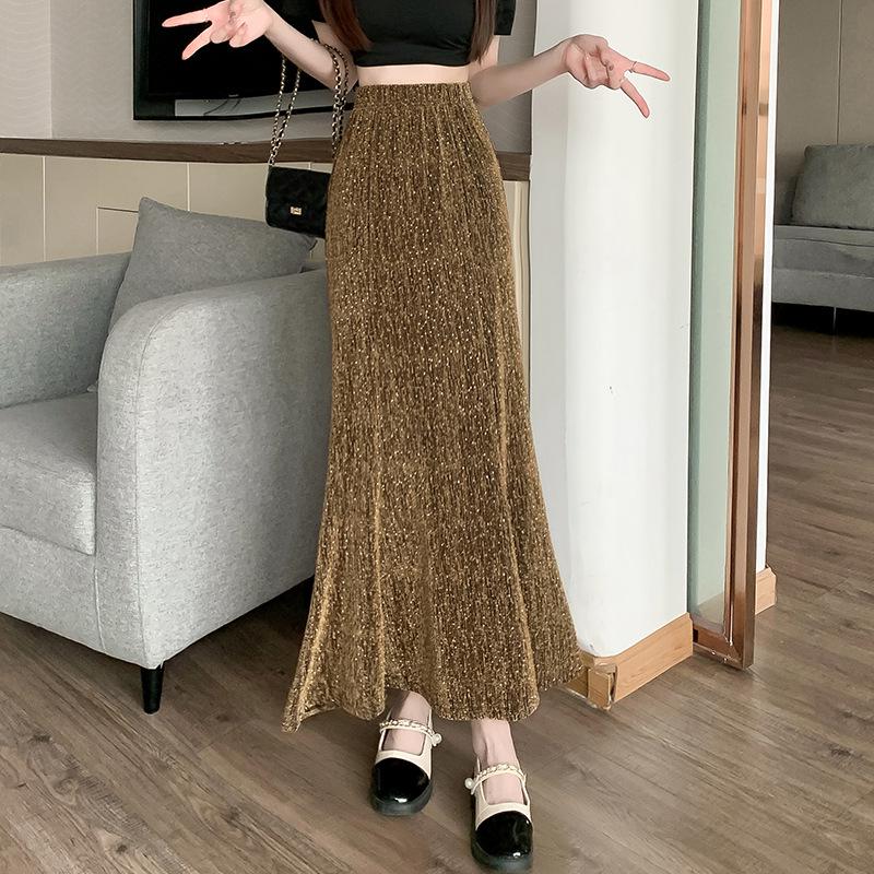 2024 Spring/Summer Retro High-Waist Slim Long Women's Skirt: Korean All-Match Style